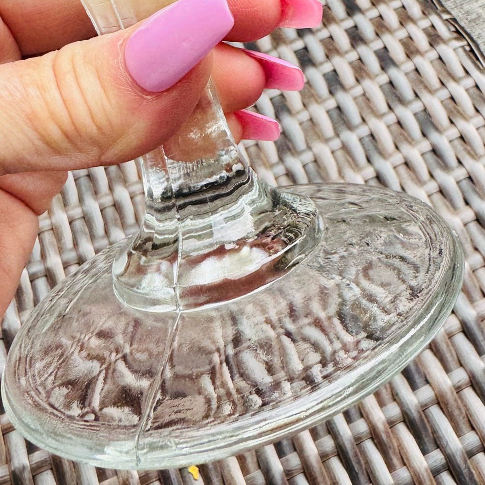 Indiana Glass VINTAGE Diamond Point Pedestal Clear Compote Serving Dish - Picture 5 of 14